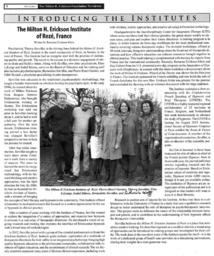 Hypnose & Douleur, vu par l'Institut Milton Erickson de Rezé (Nantes) Hypnose & Douleur, vu par l'Institut Milton Erickson de Rezé (Nantes)