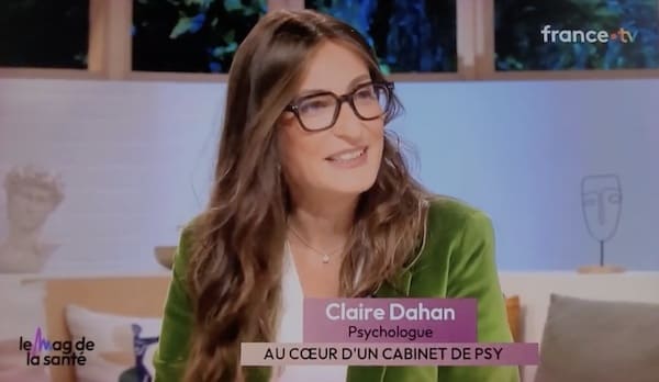 Claire DAHAN sur France TV au sujet de l'émission Rendez-vous chez le Psy.